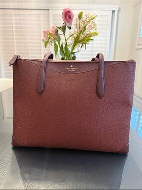 Kate Spade Glitter Tote in Deep Nova